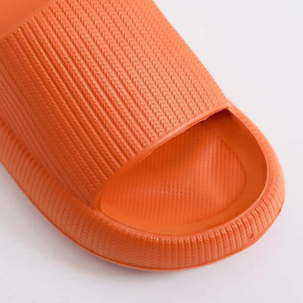 Tjockbottnade molntofflor mjuka EVA-tofflor för inomhusbruk med halkskydd orange 40-41