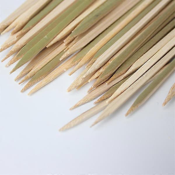 25 cm (200-pack) gula cyan bambu träpaddelspett för grillning, aptitretare, frukt, kabobs, smörgåsar, grillmat, snacks