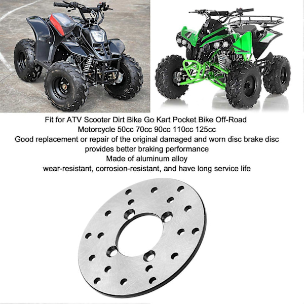 Bromsskiva för ATV Scooter Dirt Bike Go Kart Pocket Bike OffRoad Motorcykel 50cc 70cc 90cc 110cc 125cc