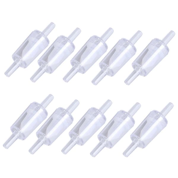 10 stk. Kontraventil 4mm PP Luftpumpe Akvarium 1 Vejs Vandstop Kontraventil til Akvarium Hvid