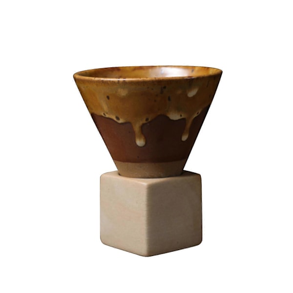 Mugg Kopp Japansk Stil Grov Keramik Tratt Tekopp Kreativ 200ml Hem Picknick Dricksredskap Tratt Kaffemugg Coffee