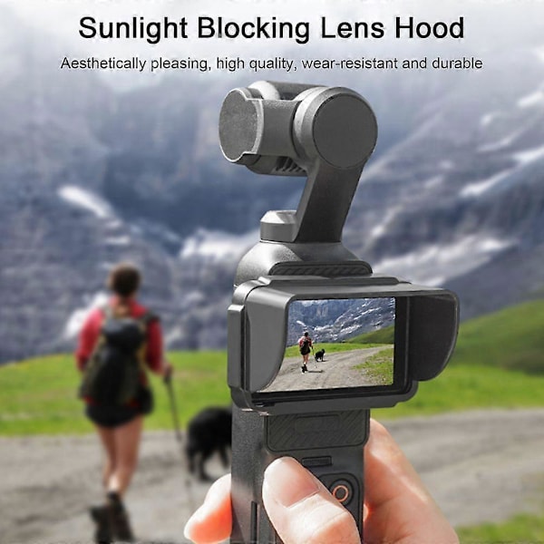 Solskjerm Linsehette Antirefleks Vanntett Antireflekterende Sollysblokkerende Linsehette for DJI OSMO POCKET 3