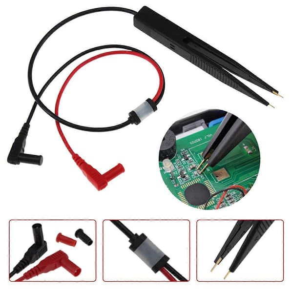 SMD SMT Chip Test Clip Multimeter Probe Pincet til Kapacitans Induktans Modstand Måling Multi-brug Testværktøj