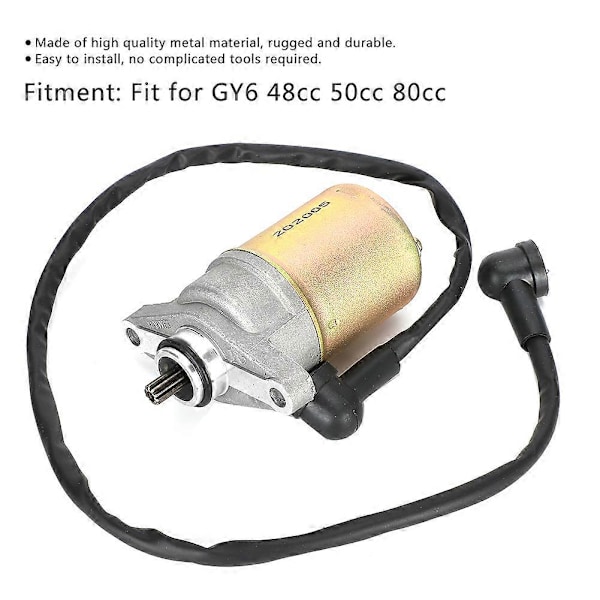 Motorsykkel Metall Startermotor Erstatningstilbehør Passer for GY6 48cc 50cc 80cc