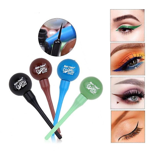 Vattentät Färgglad Eyeliner Flytande Eyeliner Smink Ögonmakeup black