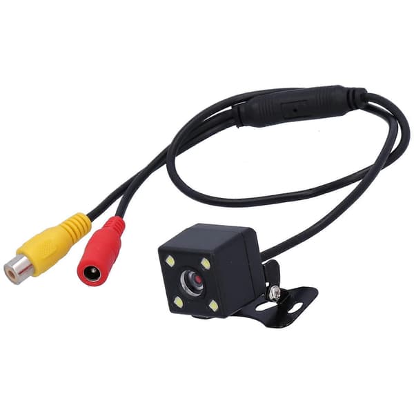 Bil Backkamera 140 Extern 4 LED HD Mörkerkamera Nummerplåtsmonterad Universal för 12V