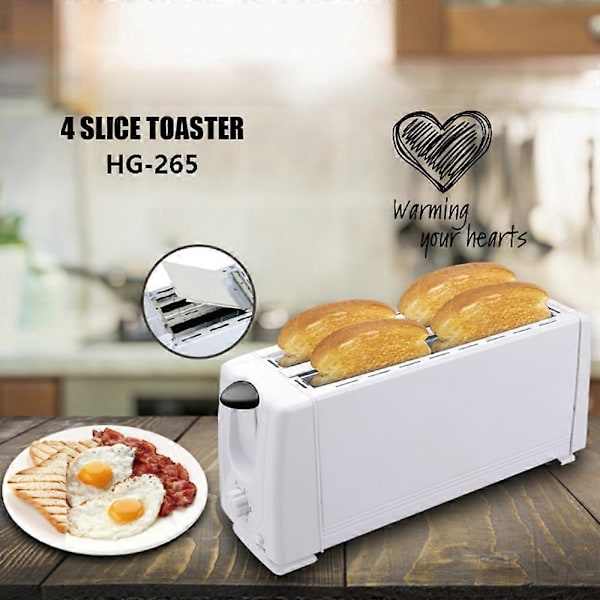 Brödrost EU Standard 220V Hem Rostfritt Stål kan Rosta Fyra Skivor Frukostbröd Sandwich Lätt Matberedare