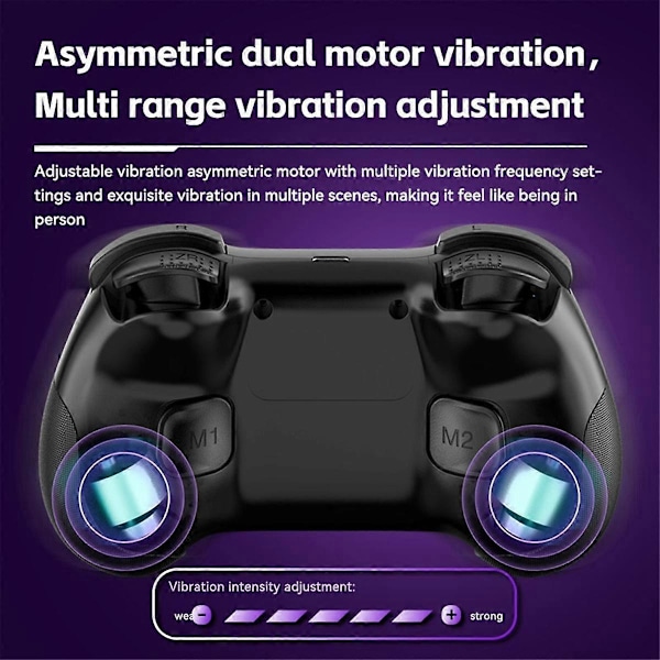 Trådløs Game Controller Bluetooth 6-Akse Bevægelsessensor Turbo Programmerbar Joystick til Switch Steam PC Grå