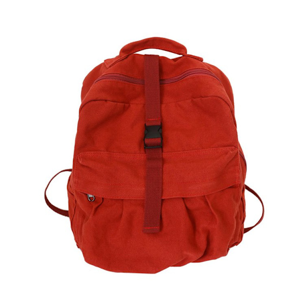 Retro Casual Ryggsäck Dam Resväska Mode Stor Kapacitet Ryggsäck red