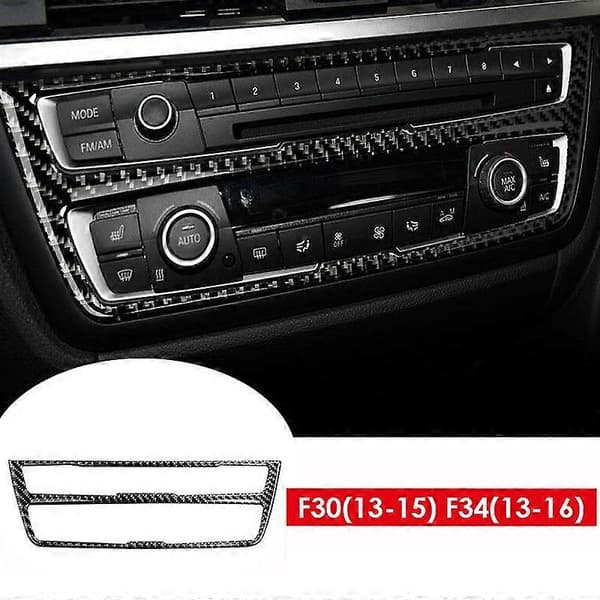 Kolfiber Bil Interiör Konsol Panel Skydd Trim för F30 F34 3-serie 320I