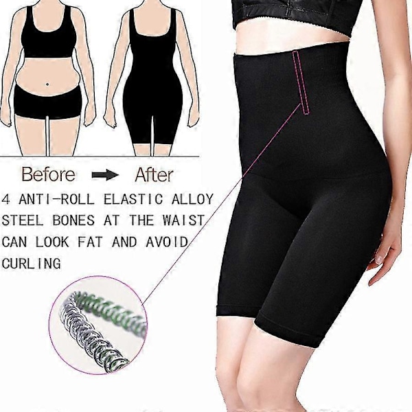 Hög midja Trainer Shapewear Kvinnor Magekontroll Trosor Butt Lifter Formande Rem Shorts Slim Thigh Body Shaper Underkläder Brun XL-2XL