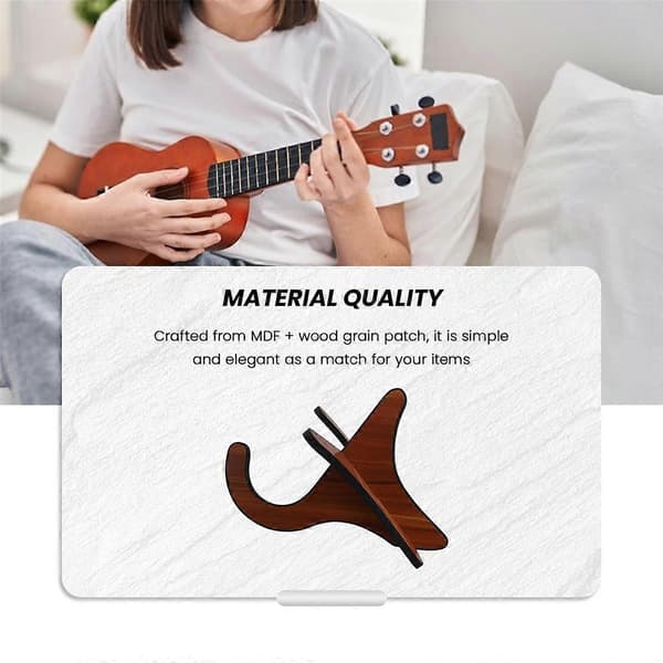 2 st Bärbara Ukulele MDF Hållare Ställ Vertikalt Gitarr Violin Display Ställ Rack Tillbehör