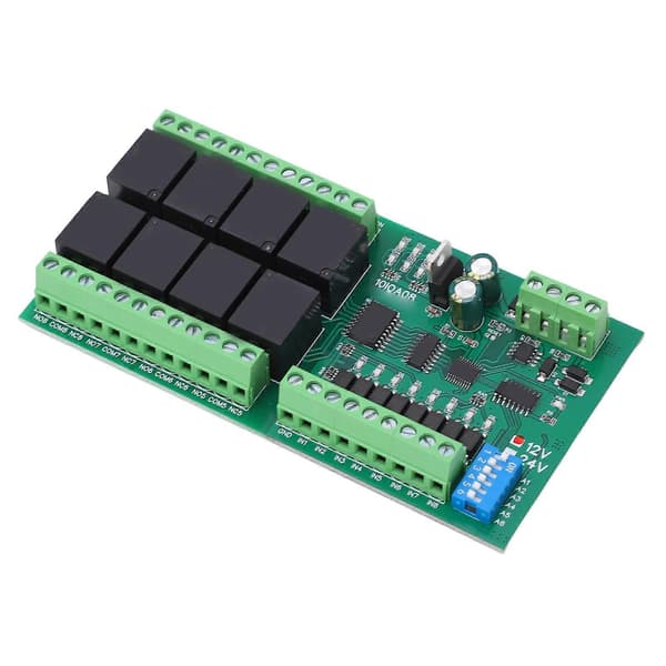 Relæmodul 8 Kanal RS485 Kontrolkort Switch Controller DC 12V Tilbehør til Udstyr