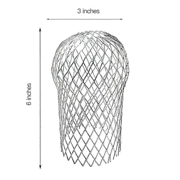 6-pak Tagrenderiste, Tagrendenedløbsriste, Aluminium Tagrenderiste Skærmfiltre, Tagrendenedløbsbeskyttere