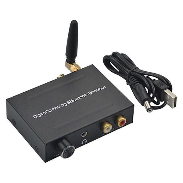 Bluetooth DAC Digital til Analog Audio Konverter med Bluetooth Modtager med Volumenkontrol Volumenjustering 3.5mm