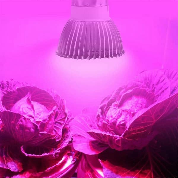 2 stk. E27 Plantelys 85-265V Fuld Spektrum Led Vækstlys til Hydroponisk Indendørs Have Drivhus 28W
