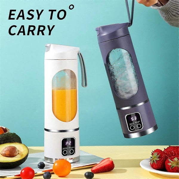 Bærbar Blender Elektrisk Juicer Frugtmixer USB Genopladelig Smoothie Mini Blender Personlig Juicer 12 Knive 3 Gear A