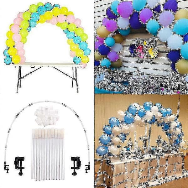 Stor Ballongbåge Set Kolonn Stativ Bas Ram Kit Födelsedag Bröllop Fest Dekor D