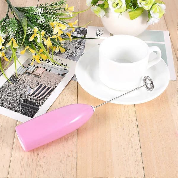 Elektrisk Mælkeskummer til Køkken, Kaffe, Drikke, Æggepisker, Piskeris, Rører, Pink