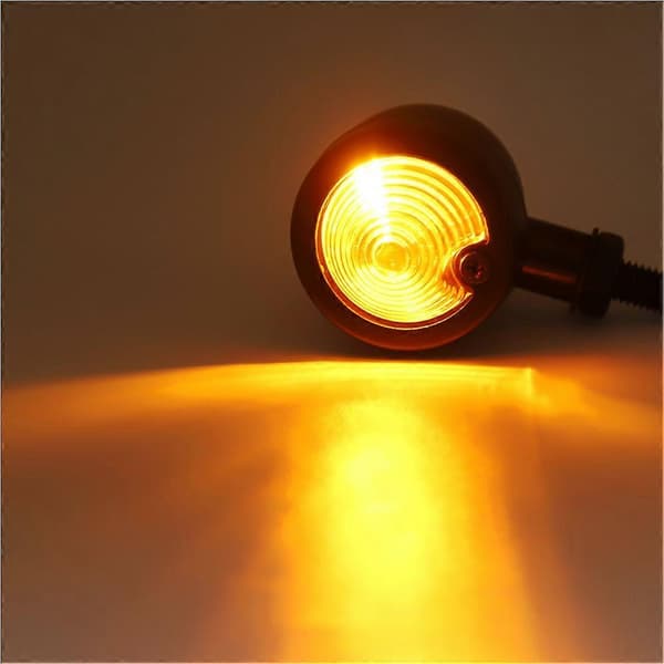 Sort Universal Motorcykel Bullet Blinklys Indikator Lampe