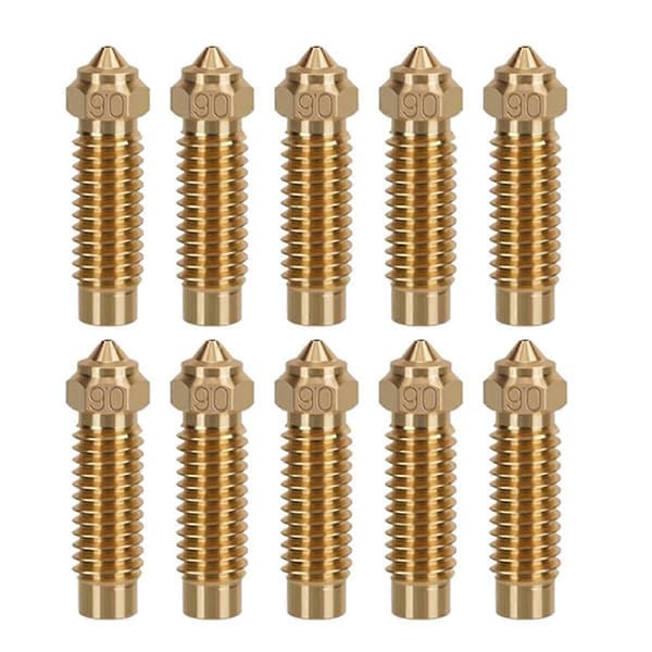 10 stk. messingdyser 0,6 mm til Neptune 4Plus/4Max, højtemperaturdyse til 1,75 mm PLA/ABS/PETG/TPU/PC/PP/Nylon/