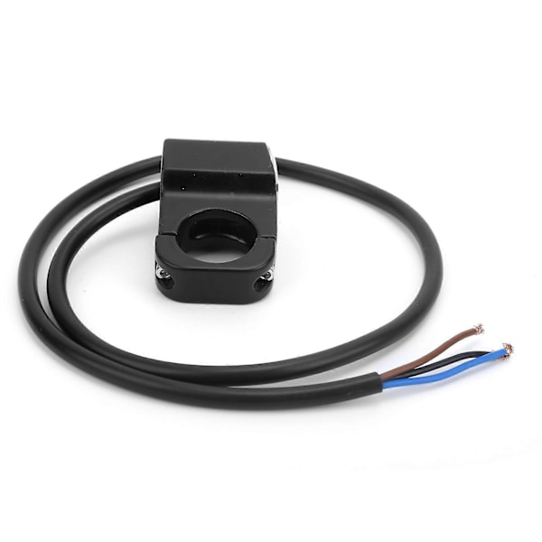 Styrkontakt Trykknap M/Lys Reset Lås Universal til Motorcykel med 22mm Styr Rødt Lys