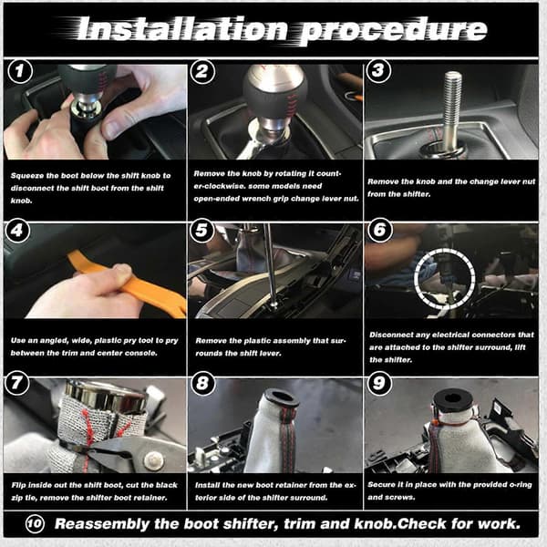 Växelspaksknopp Boot Retainer Limiter Shifter Växlingshuvud Spänne Stopp Universal för Bil Silver