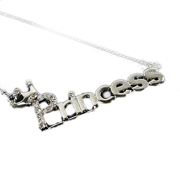 Mode Rhinestone Krone Ord Kæde Halskæde Smykker