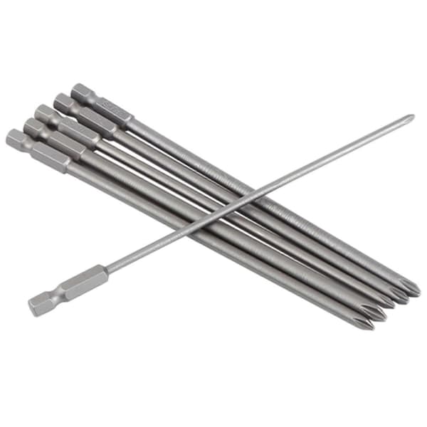 6 stk. skaft 1/4\" S2 stål 150 mm magnetisk skruetrækker bitsæt krydshoved bitværktøj