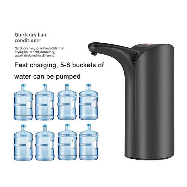 Elektrisk Vattendispenser Automatisk USB Vattenflaskpump Hushålls Dunk Dricksvattenflaska Strömbrytare Smart Vattenpump, Grön
