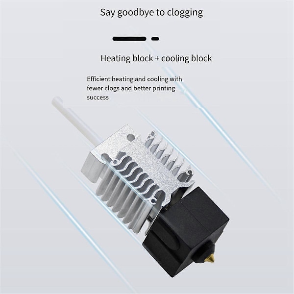 För -V3 SE Hotend Munstycks-kit Bimetallrör+Kopparpläterat Munstycke 0.4mm 24V 40W Värmeblock Extruder Hotend Kit