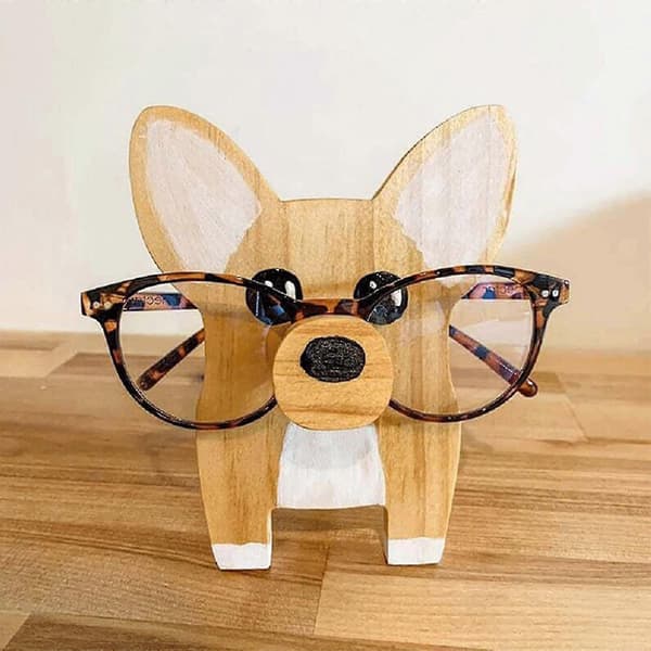 Glasögonhållare Djur Glasögonram Hund Trä Glasögonhållare Displayställ Fox