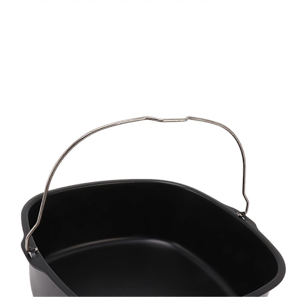 Kakkuvuoka friteerauskeittimen lisävarusteille, metallinen tarttumaton pinnoite, leivontavuoka kahvalla, 7 tuumaa