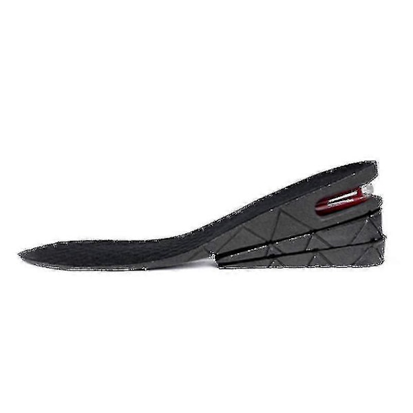 Unisex 3cm 5cm 7cm Eller 9cm Hælhøyde Økende Sko Løft Innersåle Innlegg (svart) 3 Layer(6cm)