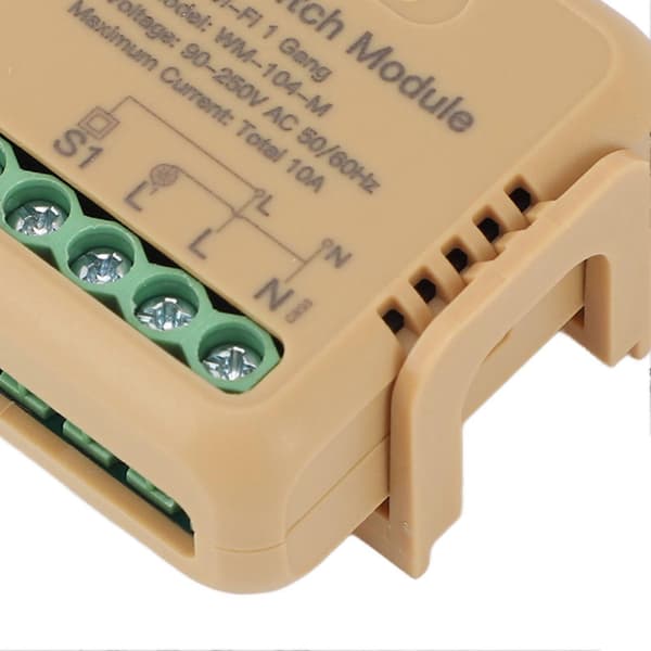 Mini Smart Relä WiFi Switch AC 90 10A 1-vägs IP20 Multipel Kontroll Trådlös Ljus Fjärrkontroll Modul för Tuya App