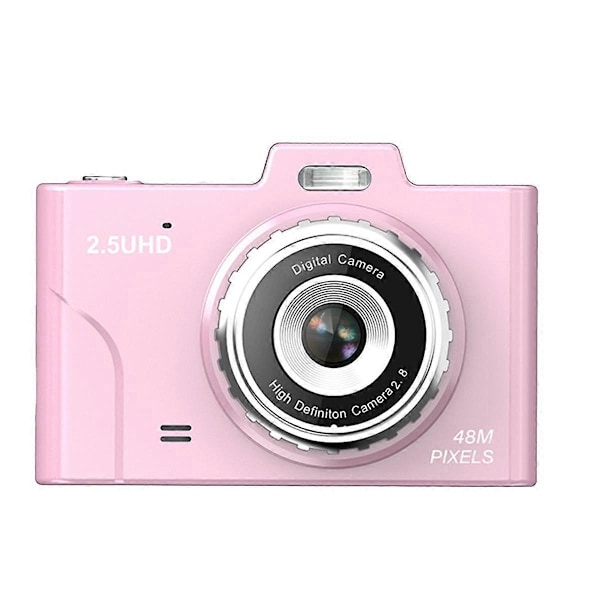1080P Lasten Kamera 48MP Kaksoislinssit 8X Optinen Zoom Mini 2.8 tuuman TFT-näyttö Loistava Pojille Tytöille Lapsille - Pinkki
