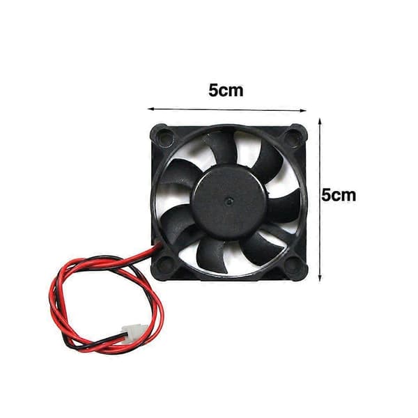 3D Printer Køleventilator 50x50x10mm DC 5V/12V/24V Lav Støj Blæserventilator Varmeafledning Computer CPU Køler Ventilator med 2 Pin Terminal Printer Tilbehør