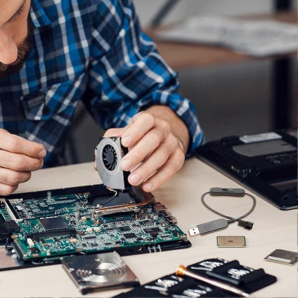 Strømadapterkabel USB til 4-Pin 5V til 12V PVC Miljøvenlig Stabil Ydeevne Adapterledning til PC-blæsere