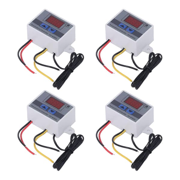 4 stk. Temperaturregulator Digitalt Display Temp Regulator ?50 til 110 110?220V 1500W