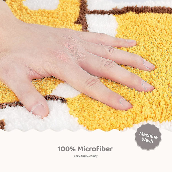 Tflycq 15,7\" X 25,5\" Hundbadrumsmatta Badrumsmatta Halkfri Mjuk Duschmatta Plysch Mikrofiber Vattenabsorberande Tjock Luddig Golvmatta, Maskintvätt