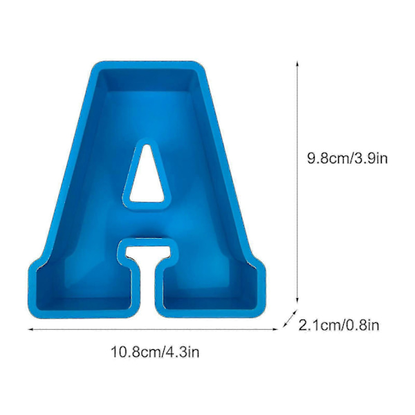 Alphabet Kagebageform Engelsk Bogstav Silikoneform 3d Alfabet Bogstav A