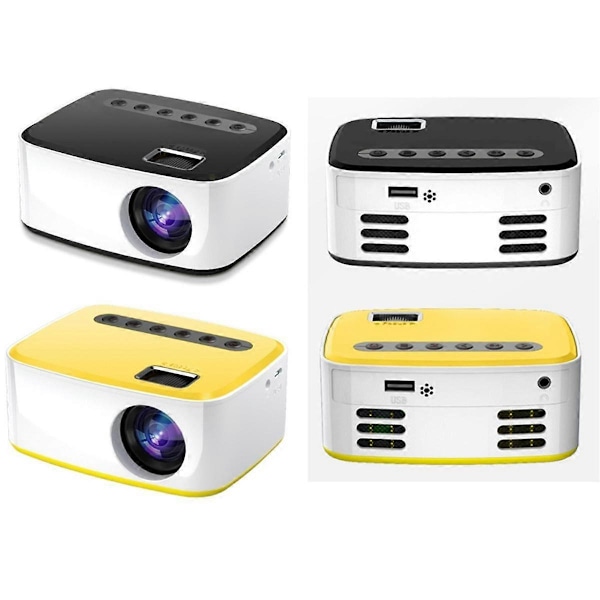 Projektor LED 1080P Samme-Skjerm Versjon Trådløs Mobiltelefon MINI Projektor Hjemmekino Videoavspiller EU Plugg-B