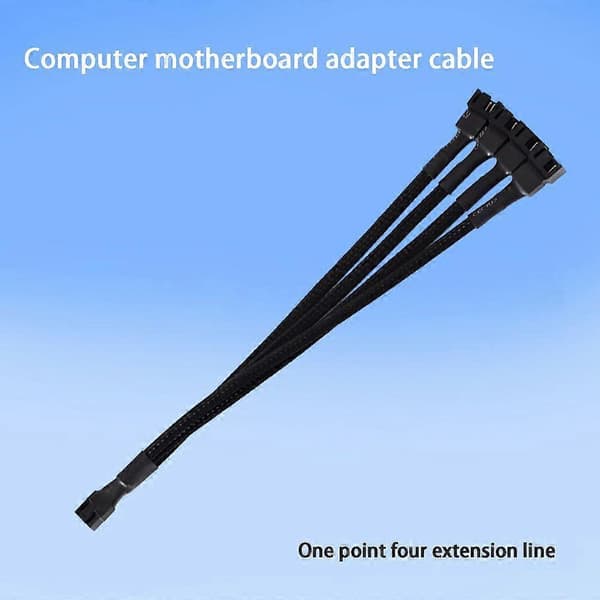 PWM Fan Splitter Kabel 4Pin Bundkort CPU Køler Køleventilator 1 til 4 Konverter Stik Forlængerledning Computertilbehør