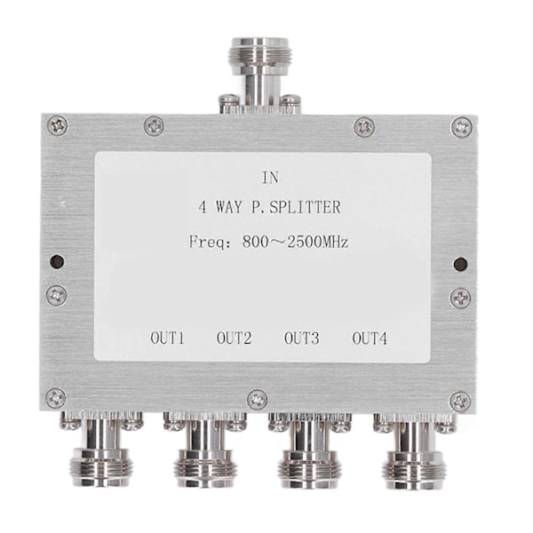 RF Effektfordeler 4-veis 800~2500MHz 35W Signalmodul Lavt Tap N Type Grensesnitt
