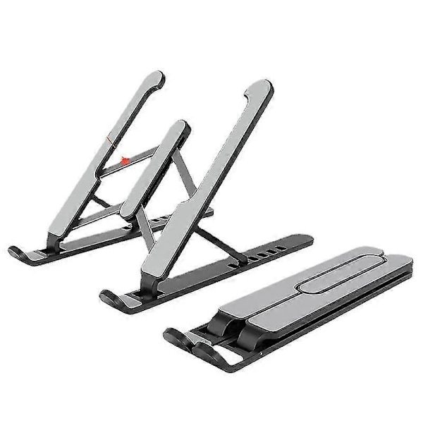 Foldbar Laptop Holder Justerbar Bærbar Desktop Laptop Stand (sort) (5-e-0) Black