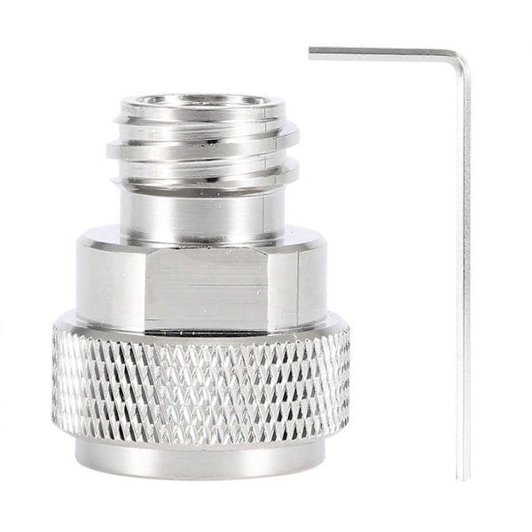 Messing CO2 Adapter Udskift Tankbeholder Konvertering (Sølv)