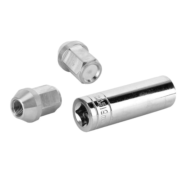 20 stk. hjulmuttere med pipe M12x1.25 gjengestigning Universal rustfritt stål