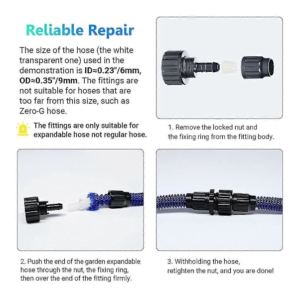 4 st Droppbevattningstryckregulator 25 PSI & Kranadapterkit, Tryckregulator, Droppbevattningsslangadapter