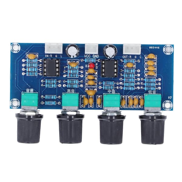 Forforstærker Modul Dobbelt Kanal Forforstærker Tone Board til Digital Forstærker DC 12V?24V
