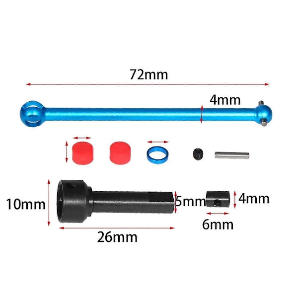 RC Bil Uppgradering CVD Centeraxel Set 22052 W190 för XV02 RC Bil Uppgraderingsdelar